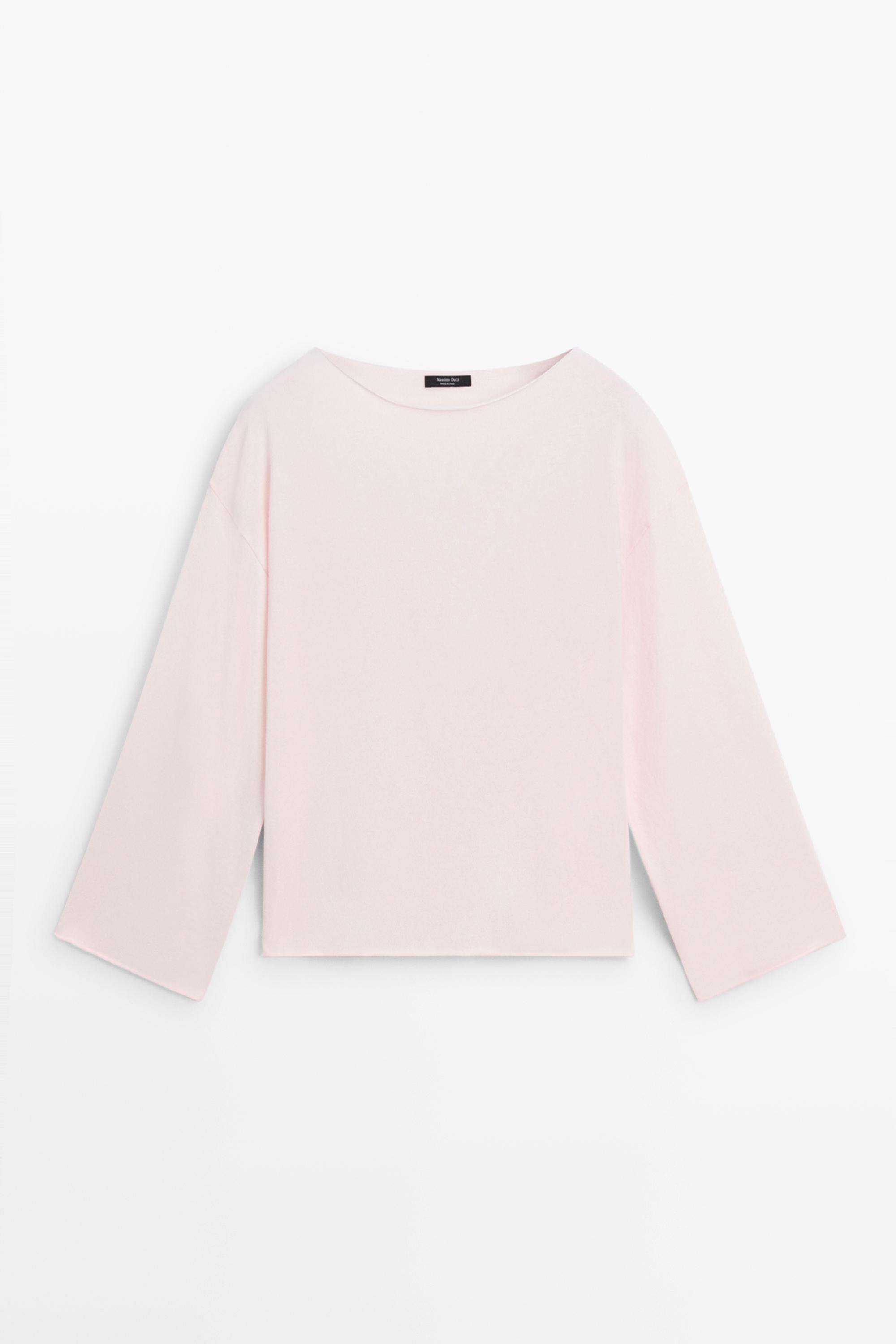 Pull-cape en maille de coton mélangé